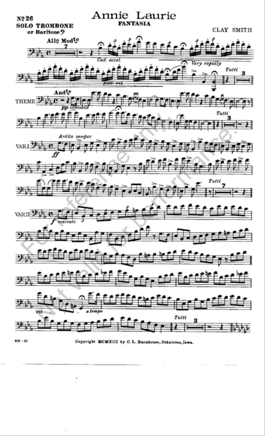 Annie Laurie Baritone Horn BC scores gallery preview page 2
