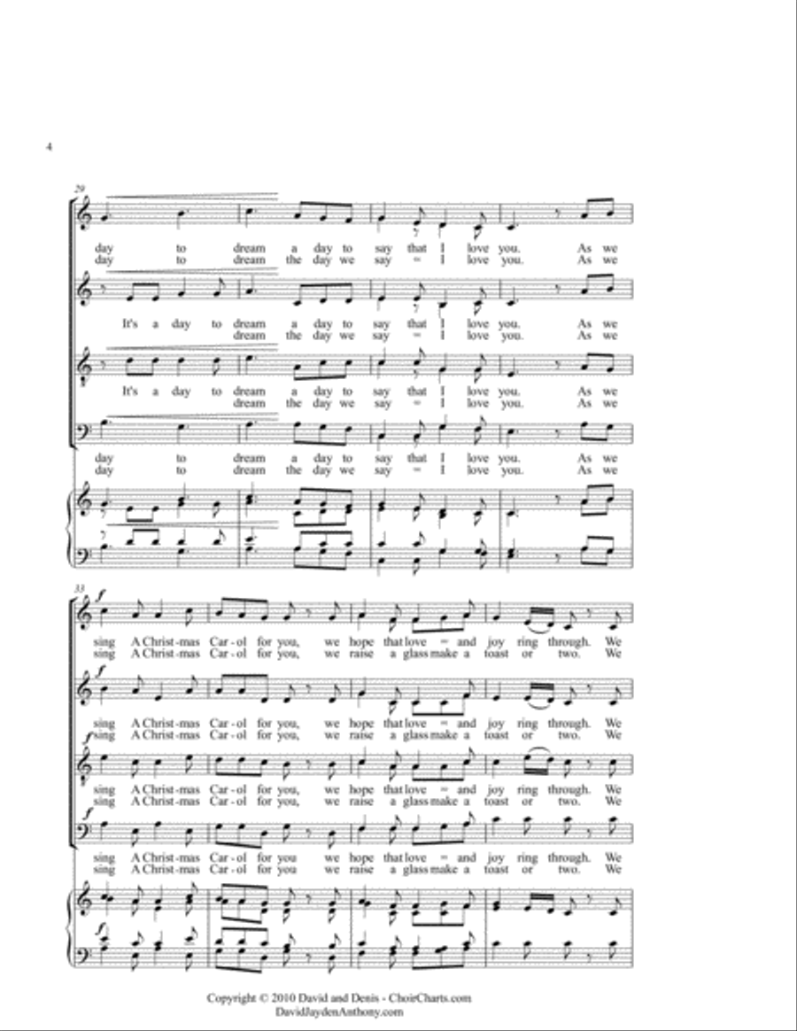 A Christmas Carol A Christmas Carol 4-Part scores gallery preview page 4