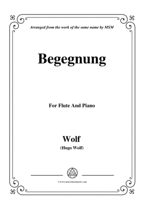Book cover for Wolf-Begegnung, for Flute and Piano