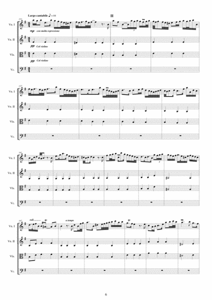 Vivaldi - Violin Concerto in G major RV 299 Op.7 No.8 for String Quartet image number null