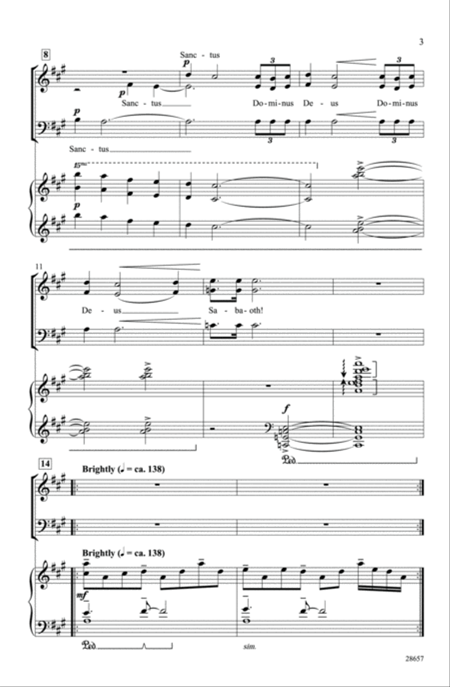 Festival Sanctus Festival Sanctus 3-Part scores gallery preview page 3