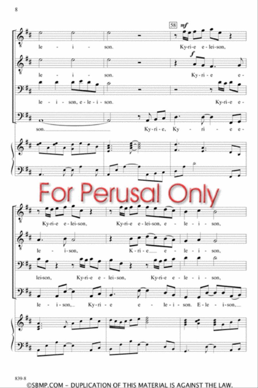 Kyrie eleison - TTBB Octavo TTBB scores gallery preview page 7