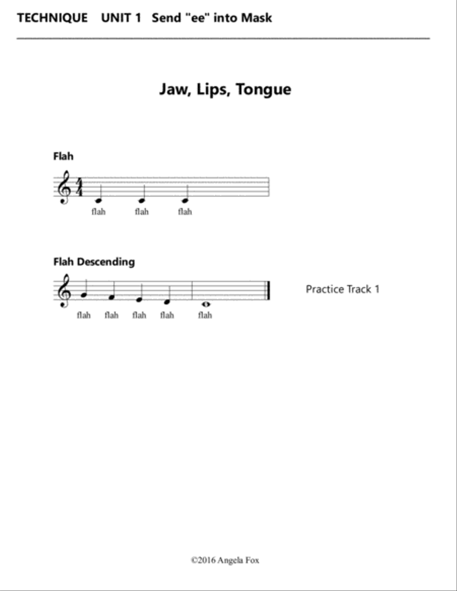 Healthy Vocal Development: Technique Exercises Level 1A Voice scores gallery preview page 3