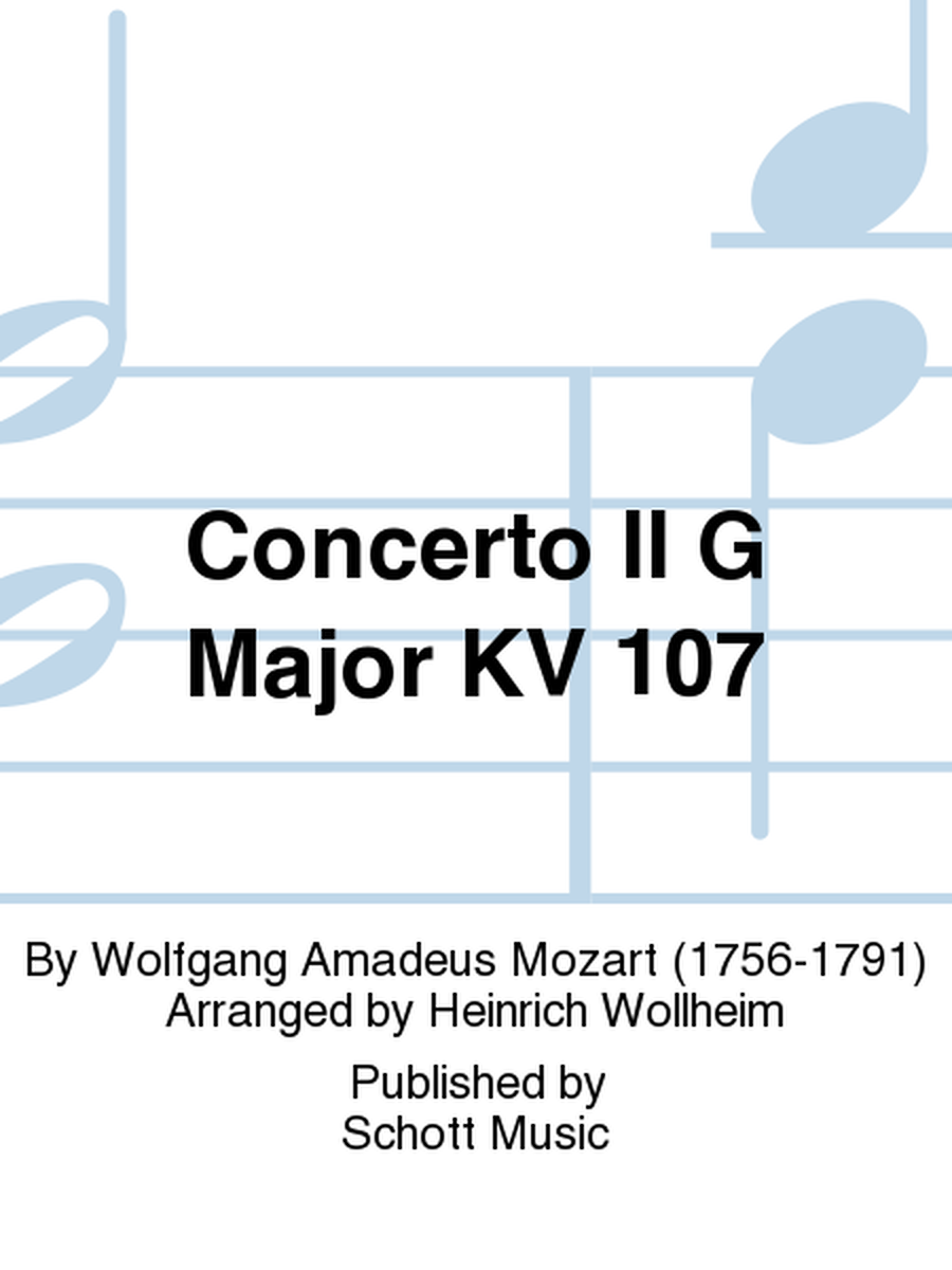 Concerto II G Major KV 107