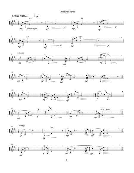 Trinca de Chôros (1996) for solo clarinet