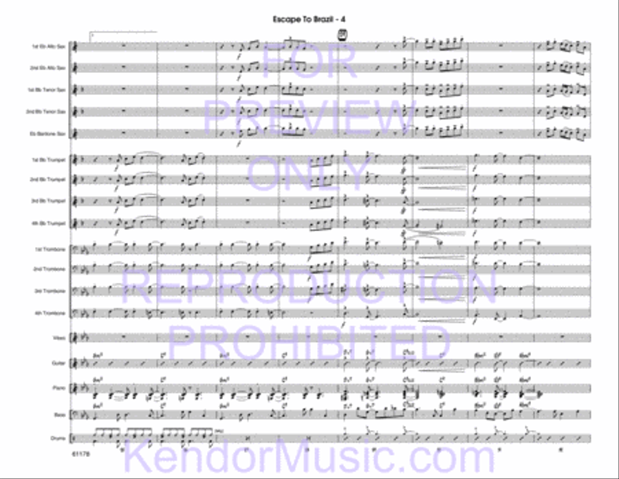 Escape To Brazil Escape To Brazil Jazz Ensemble scores gallery preview page 5