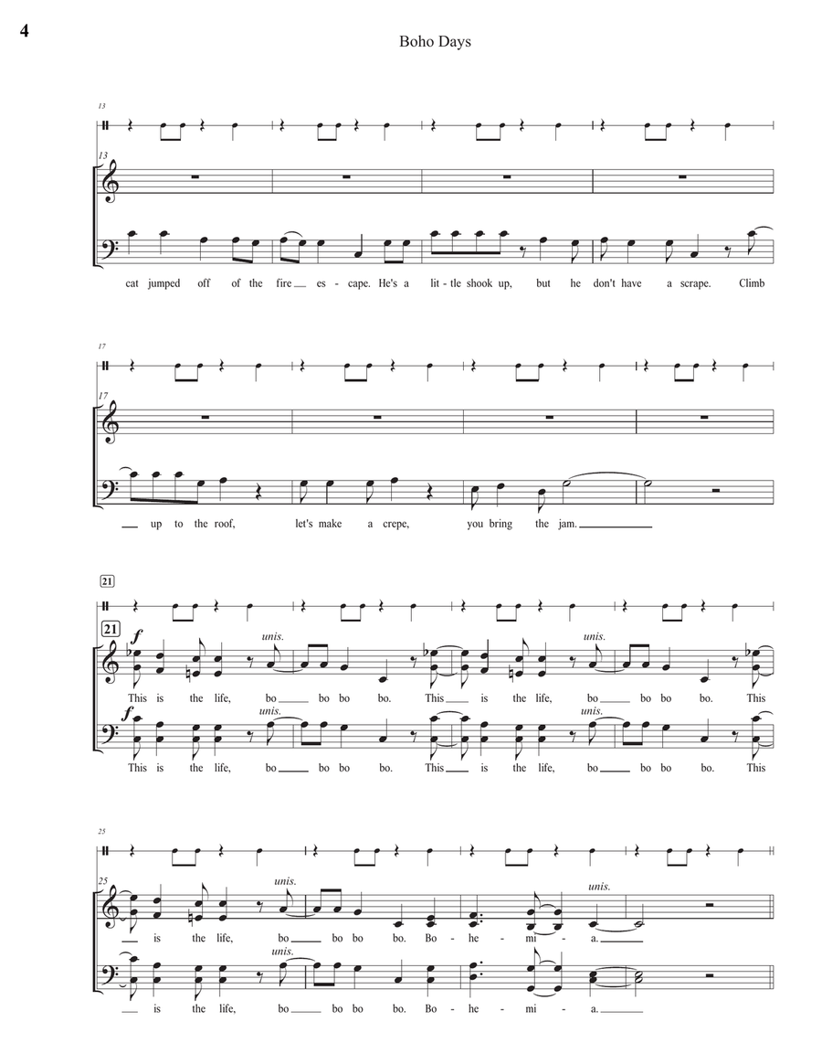 Boho Days 4-Part scores gallery preview page 4