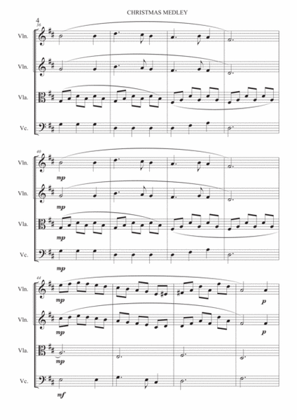 Christmas medley - String quartet image number null