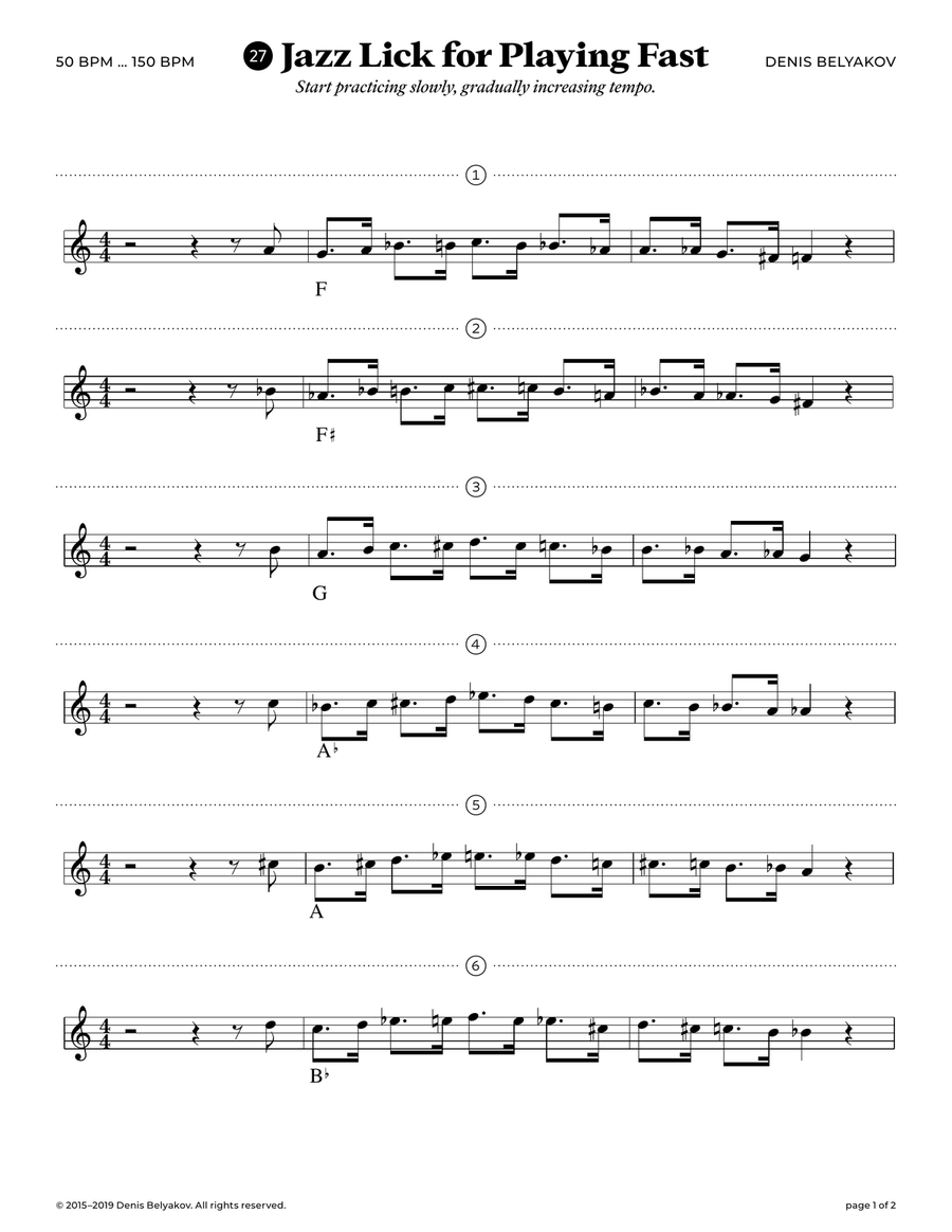 Jazz Lick #27 for Playing Fast