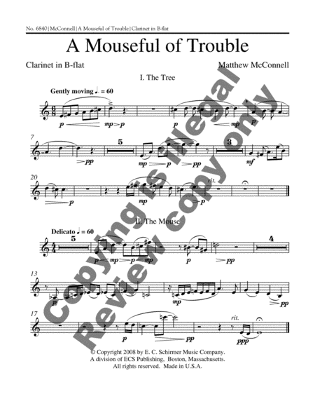 A Mouseful of Trouble (Clarinet Part)