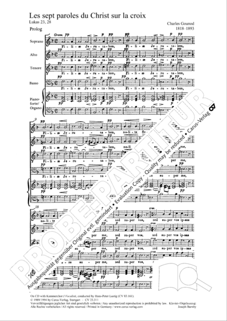 Les sept paroles du Christ sur la croix 4-Part scores gallery preview page 4