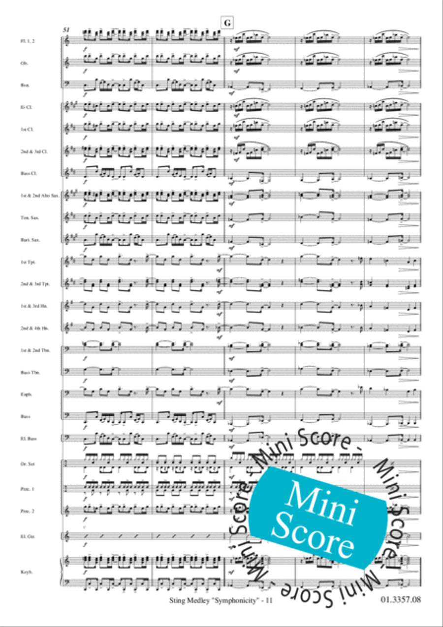 Sting Medley Sting Medley Concert Band scores gallery preview page 15