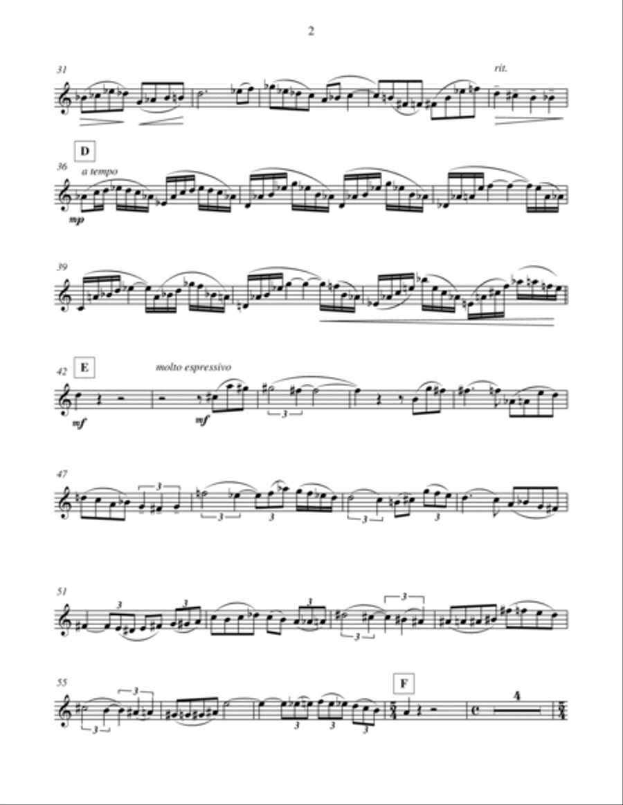 Reverie and Dance for flute and marimba-flute part Flute Solo scores gallery preview page 3