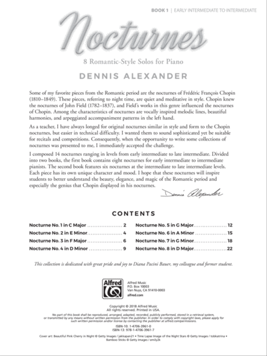 Nocturnes, Book 1 Piano Solo scores gallery preview page 2