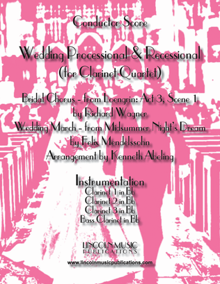 Book cover for Wedding Processional & Recessional (for Clarinet Quartet)