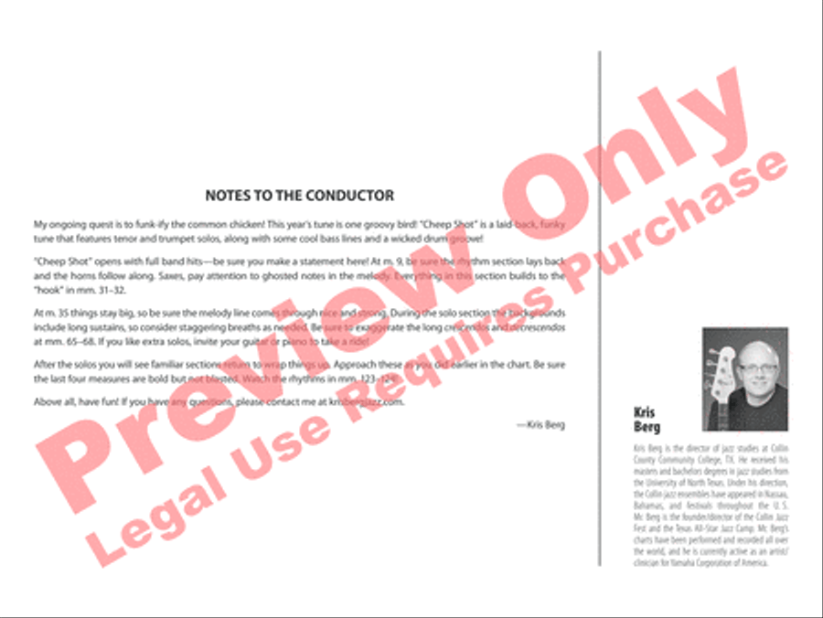 Cheep Shot Cheep Shot Jazz Ensemble scores gallery preview page 3