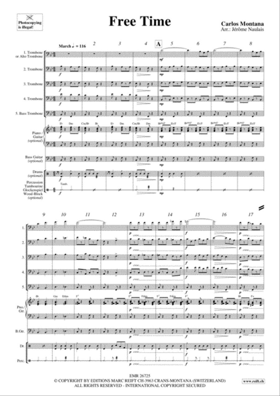 Free Time Trombone scores gallery preview page 3