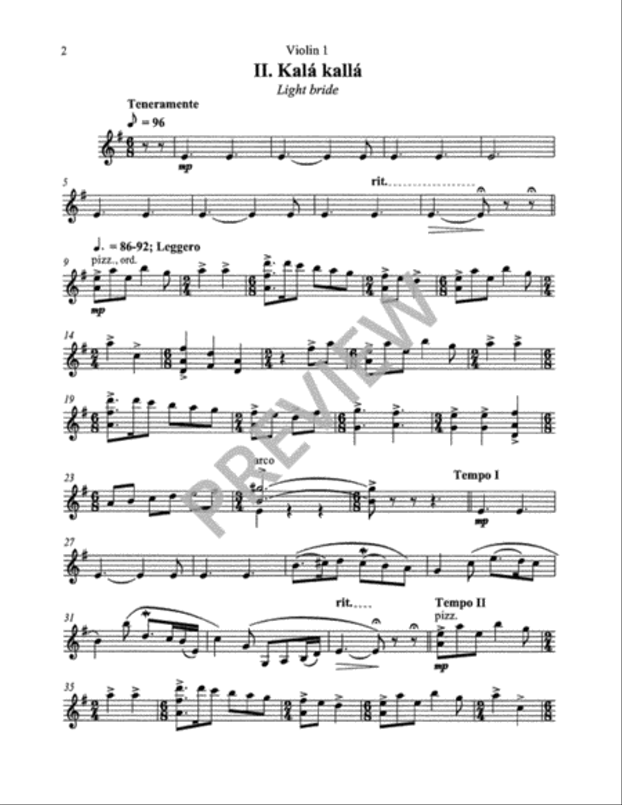 Five Hebrew Love Songs (String Parts) Choir scores gallery preview page 4