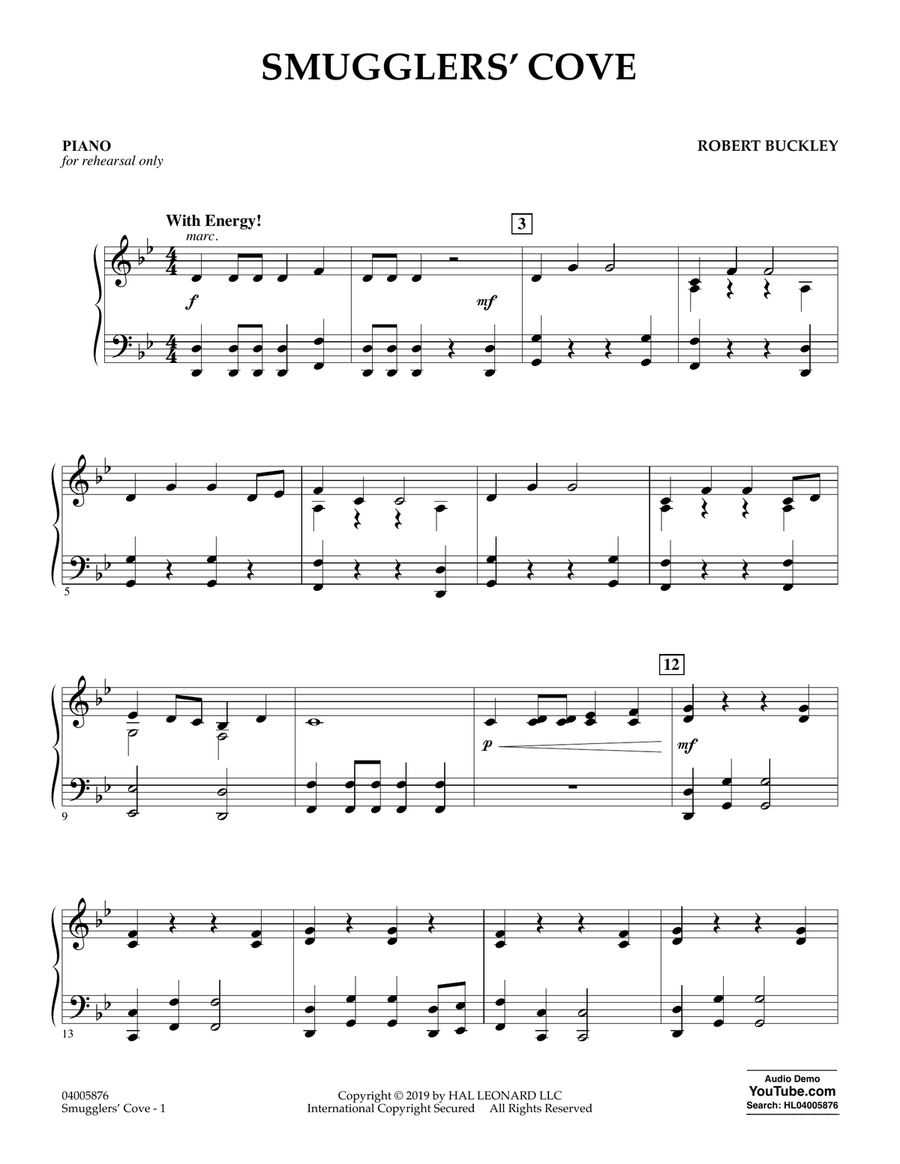 Smugglers' Cove - Piano Concert Band scores gallery preview page 1