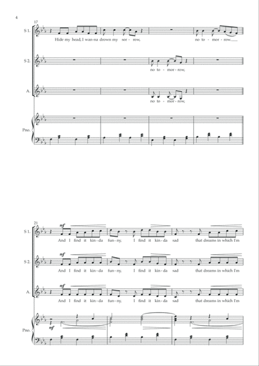 Mad World SSA scores gallery preview page 4