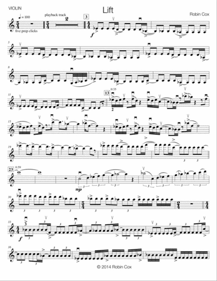 Lift Lift Violin Solo scores gallery preview page 2