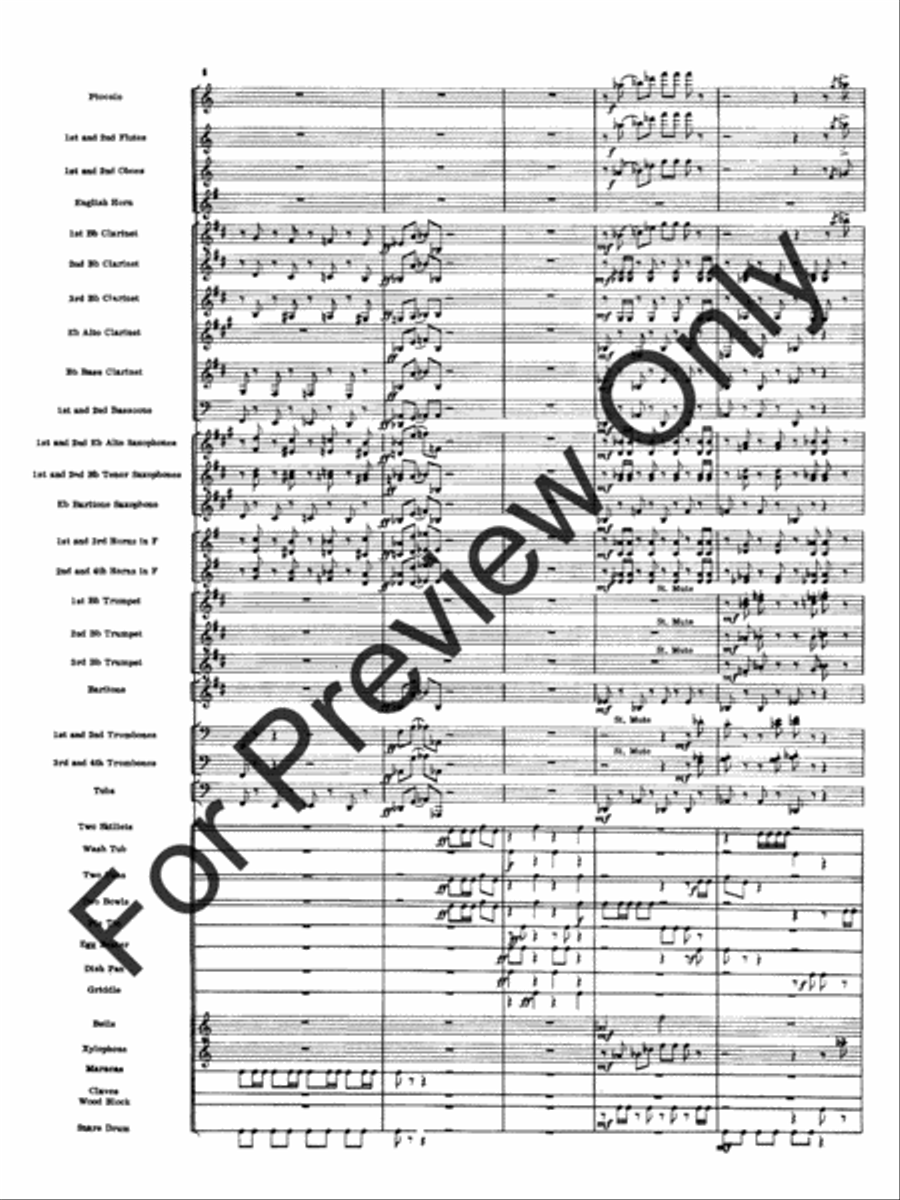 Variations On A Kitchen Sink Concert Band scores gallery preview page 9
