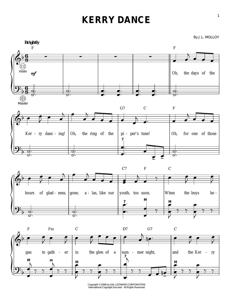 Kerry Dance Accordion scores gallery preview page 1