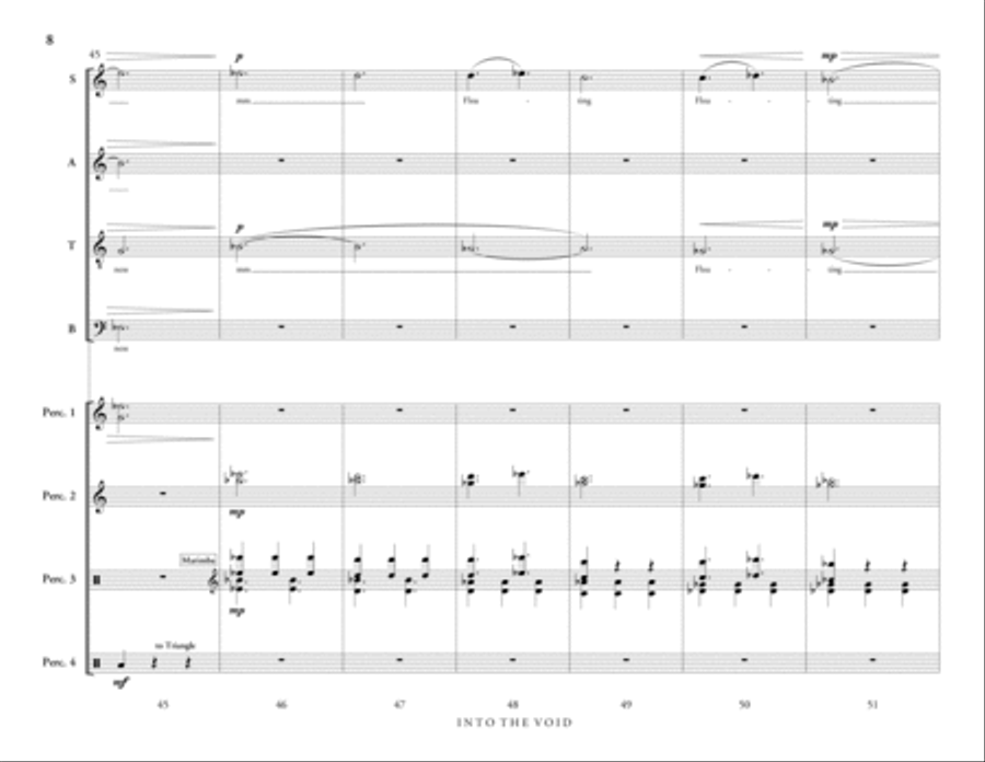 Into the Void (percussion ensemble) Choir scores gallery preview page 9