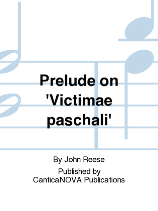 Book cover for Prelude on 'Victimae paschali'