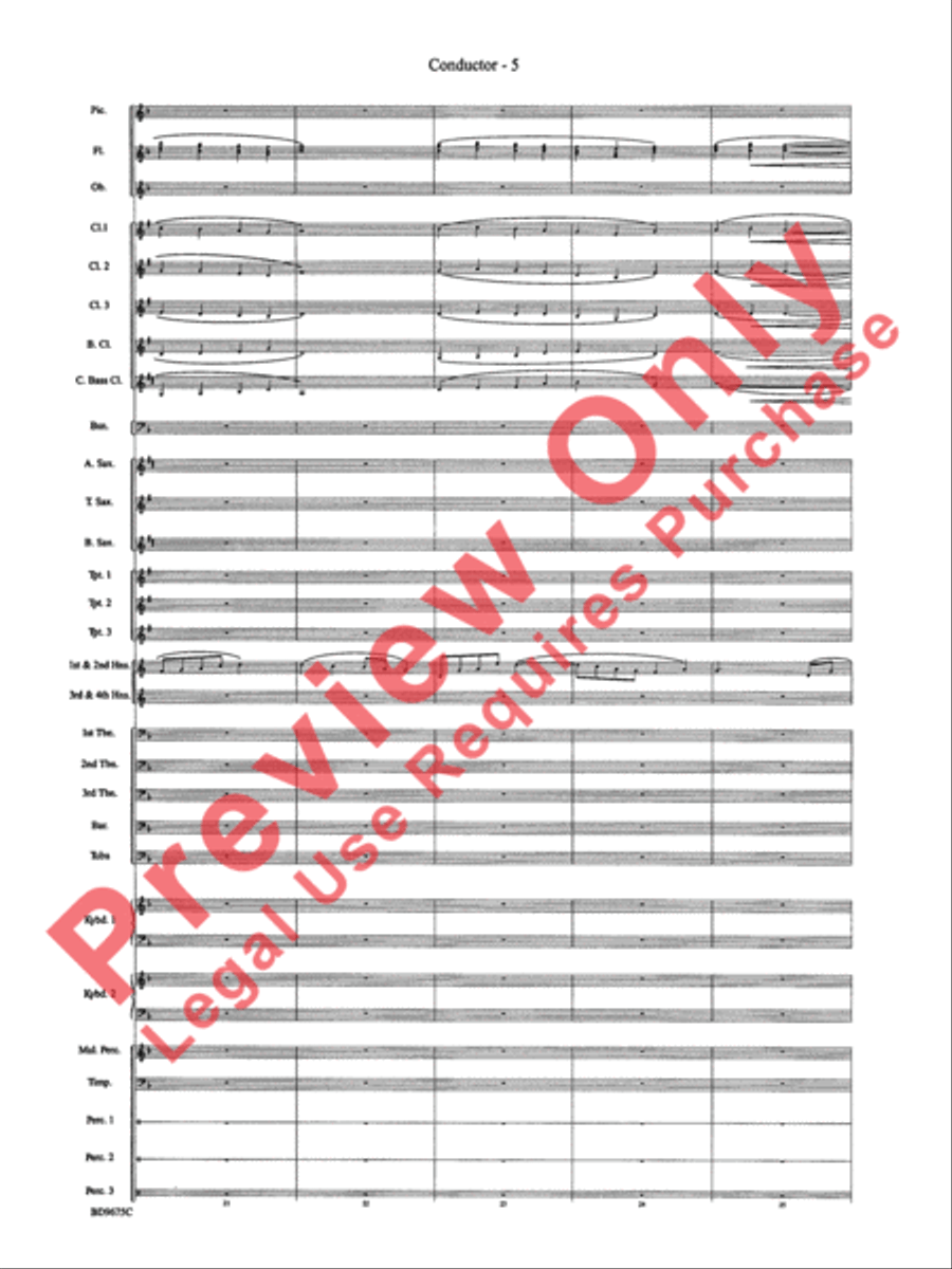 Twelve Seconds to the Moon Concert Band scores gallery preview page 8