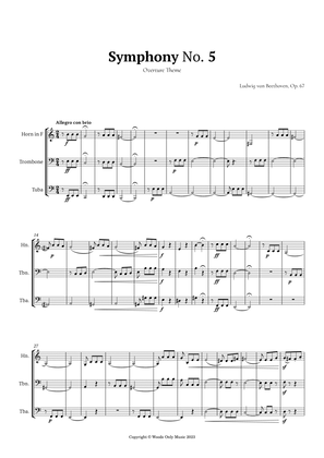Book cover for Symphony No. 5 by Beethoven for Low Brass Trio