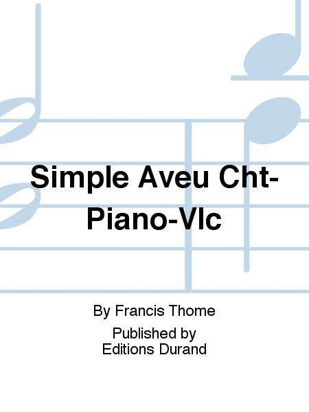 Simple Aveu Cht-Piano-Vlc