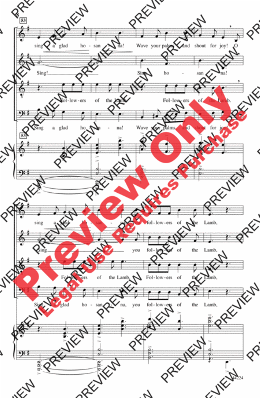 Sing a Glad Hosanna! Sing a Glad Hosanna! 4-Part scores gallery preview page 8