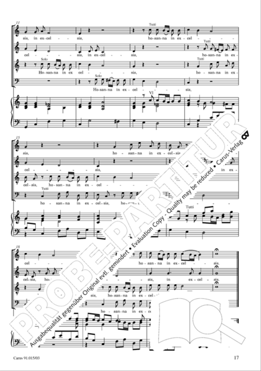 Mass in C (Missa in C) 4-Part scores gallery preview page 18