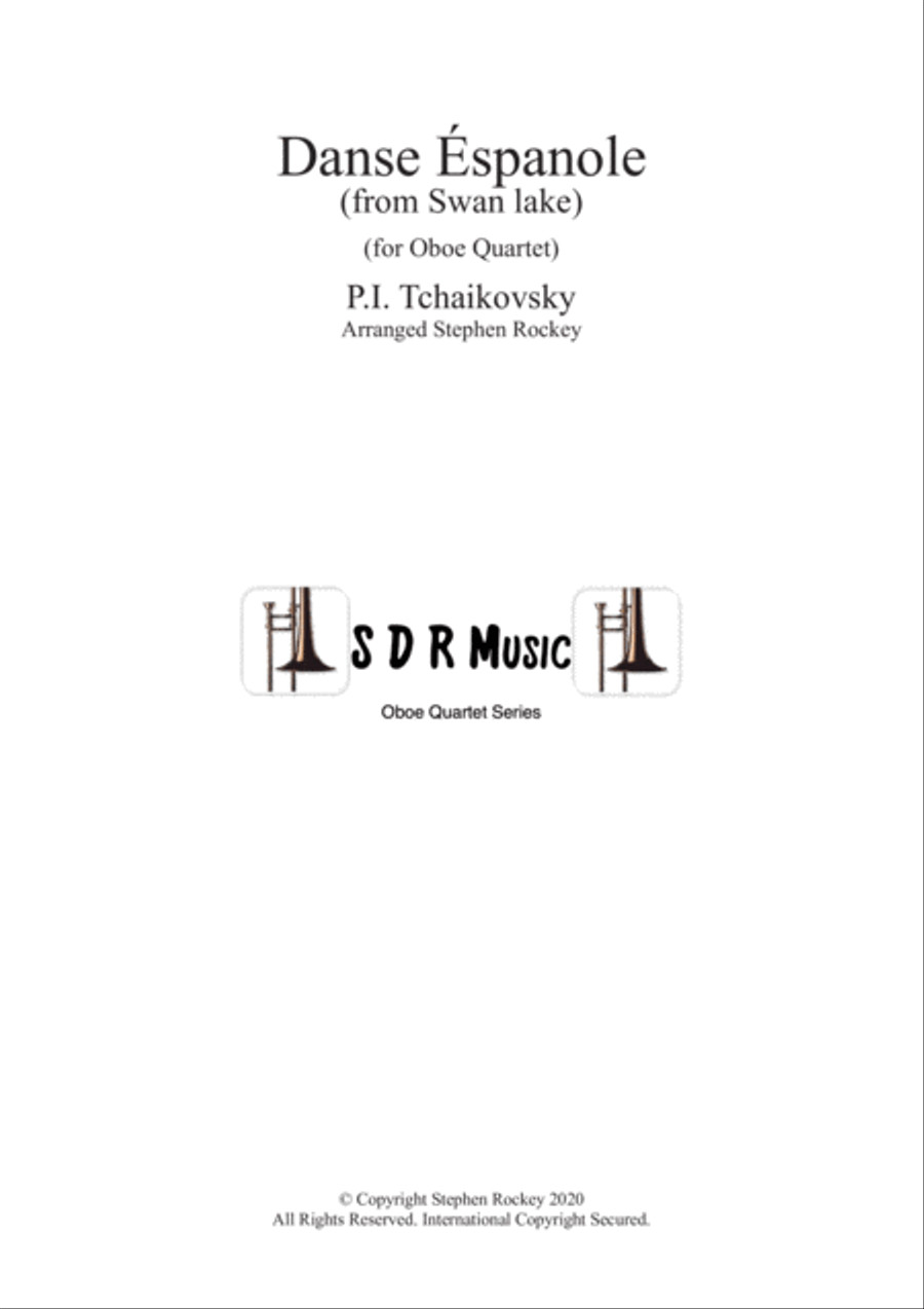 Spanish Dance from Swan Lake for Oboe Quartet Woodwind Quartet scores gallery preview page 1