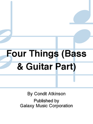 Four Things (Bass & Guitar Part)
