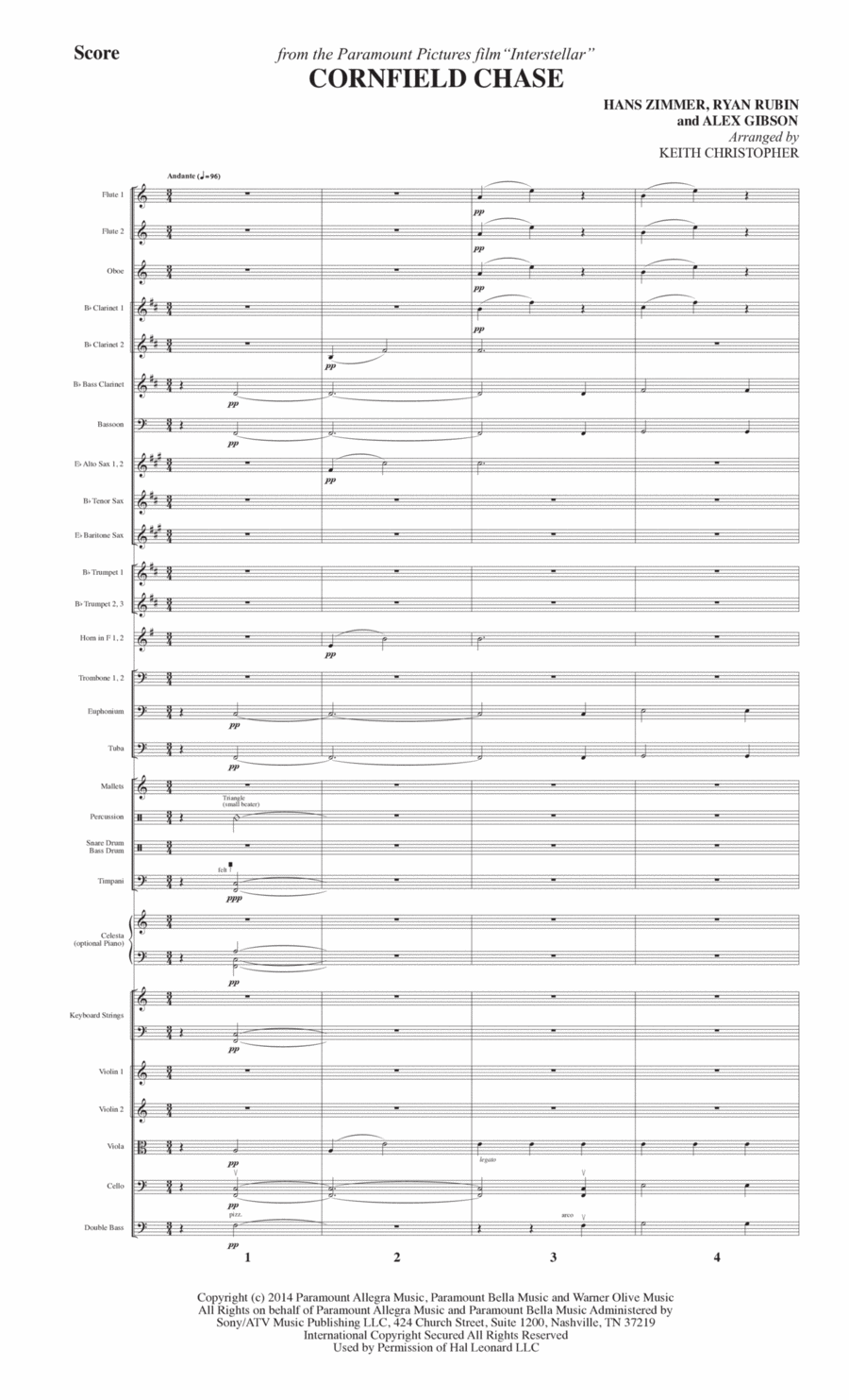 Cornfield Chase Concert Band scores gallery preview page 1