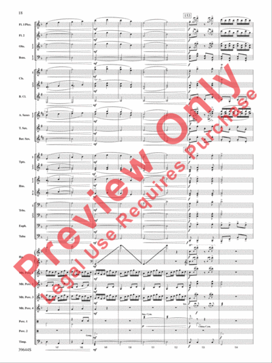 Laideronnette: Impératrice des Pagodes (from Ma mère l'oye) Concert Band scores gallery preview page 19