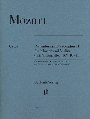 Book cover for Wolfgang Amadeus Mozart – “Wunderkind” Sonatas, Volume 2, K. 10-15