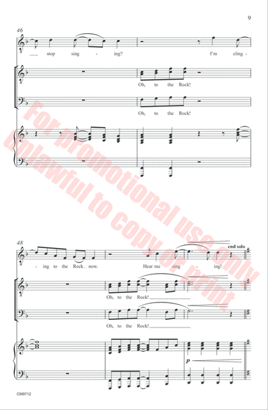 How Can I Keep From Singing? TTB scores gallery preview page 9