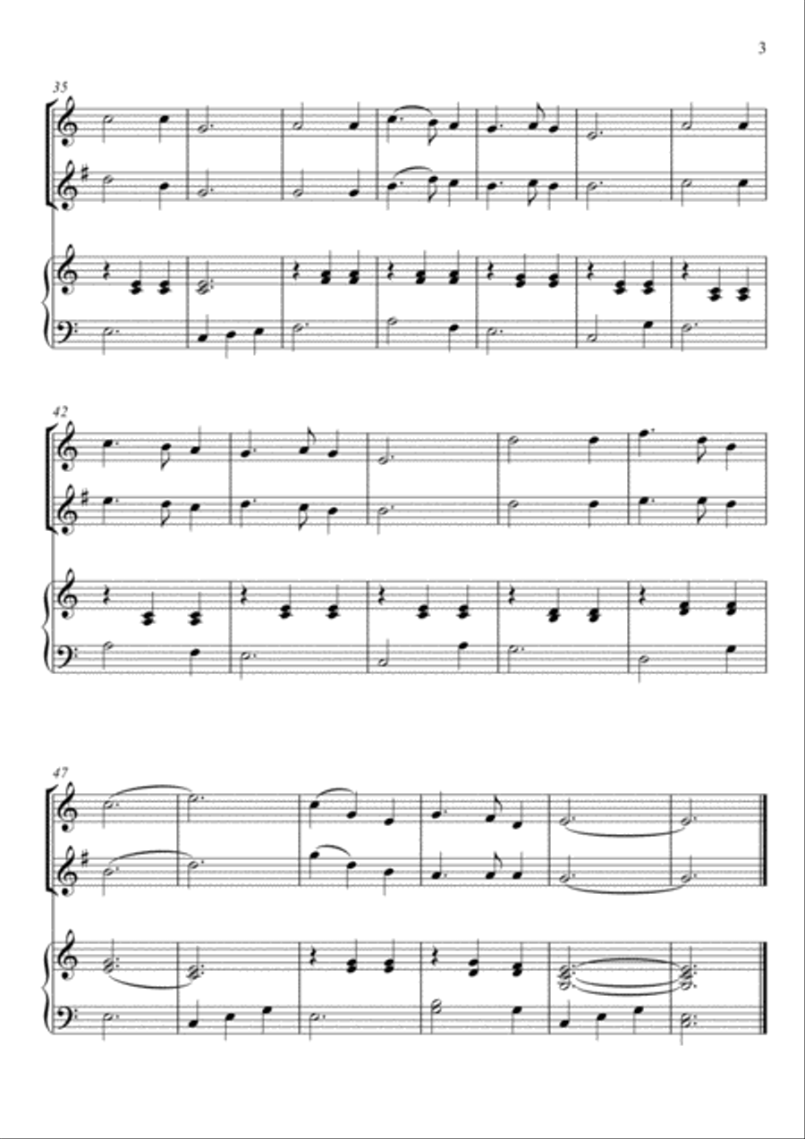Franz Gruber - Silent Night (Oboe and English Horn Duet) Woodwind Duet scores gallery preview page 3