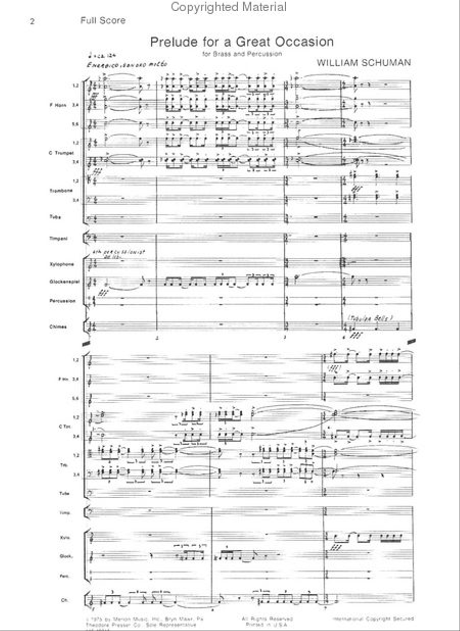 Prelude For A Great Occasion Brass Ensemble scores gallery preview page 2