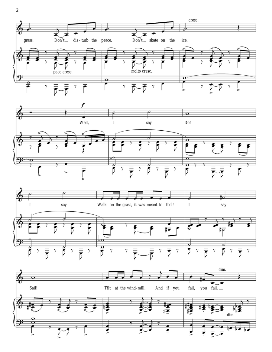 Everybody Says Don't Piano, Vocal scores gallery preview page 2
