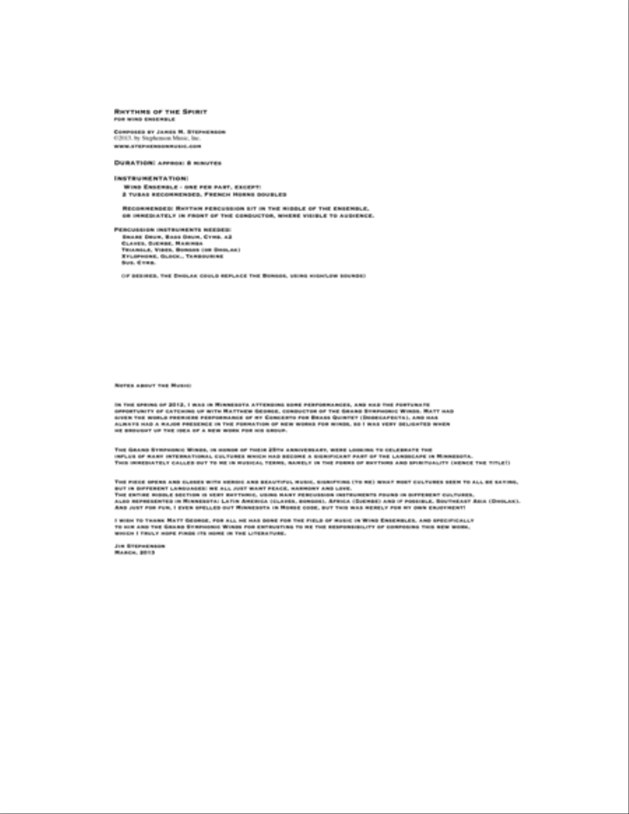 Rhythms of the Spirit Concert Band scores gallery preview page 2