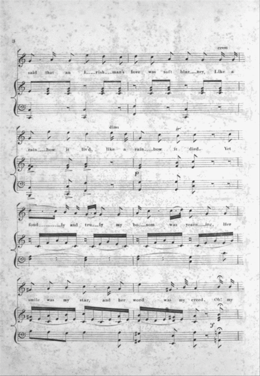 The Fair Rose of Killarney. Ballad Voice scores gallery preview page 3