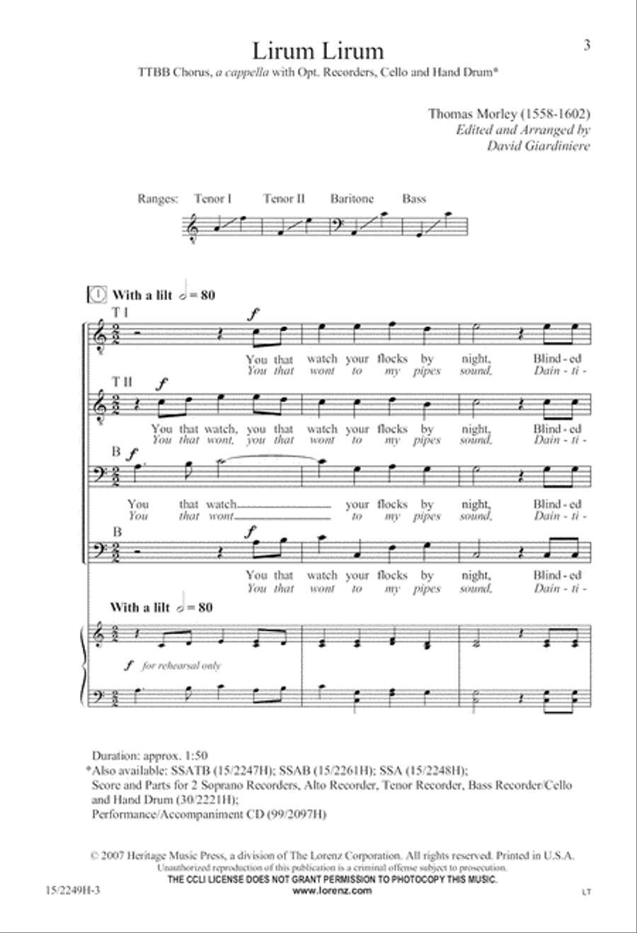 Lirum Lirum TTBB scores gallery preview page 3