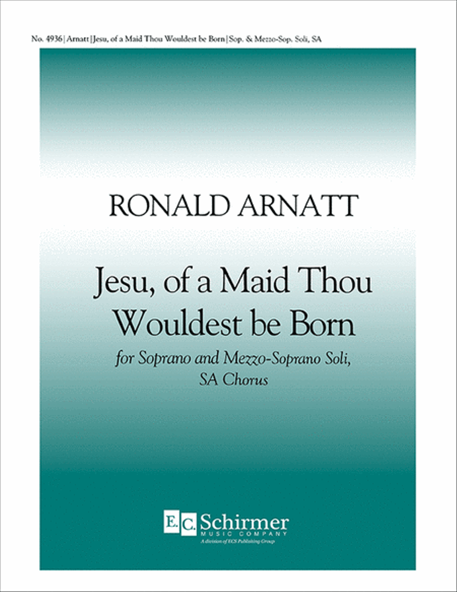Jesu, Of a Maid Thou Wouldest Be Born SA scores gallery preview page 1