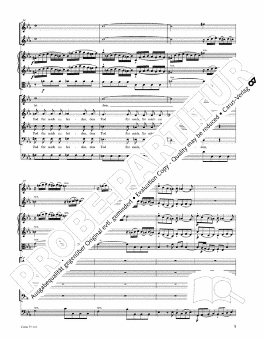 Markuspassion. Werkausgabe Reihe 1, Bd. 7 (Homilius) 4-Part scores gallery preview page 19