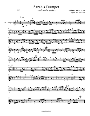 Sarah's Trumpet (Opus 403) for Violin