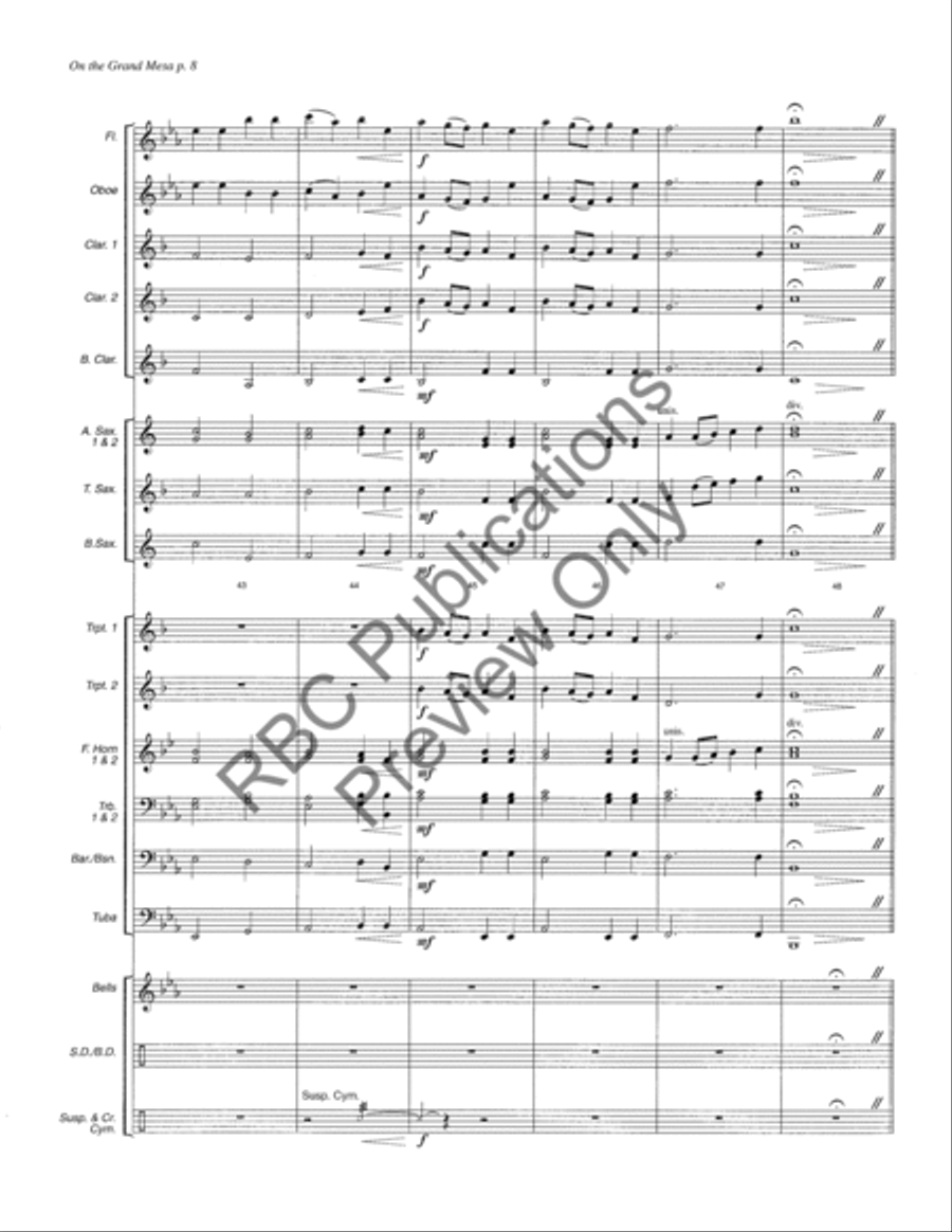 On The Grand Mesa Concert Band scores gallery preview page 11